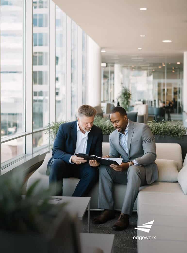 Team collaborating on IT solutions, enhancing efficiency with Managed Cloud Services for strategic oversight.